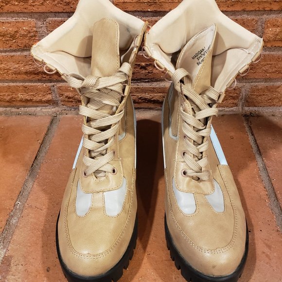 Chase and Chloe Women's Multicolored Synthetic Upper Combat Boot Size 8 - Picture 3 of 10